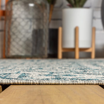Estrella Bohemian Medallion Textured Weave Indoor/outdoor Octagon Rug